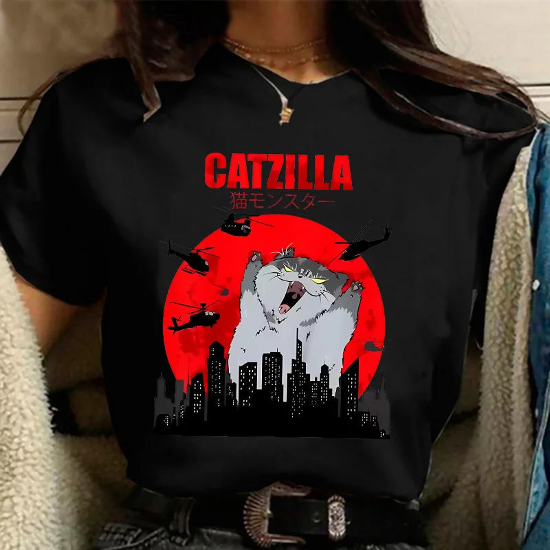 90s Cute Japanese Cat Tee