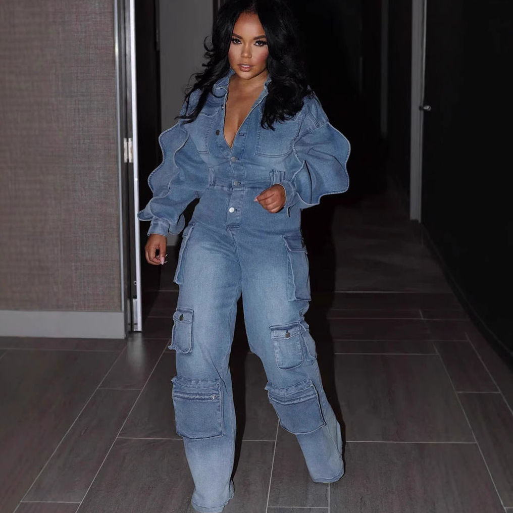 AlignEase™ Luxe Drape Straight-Leg Jumpsuit