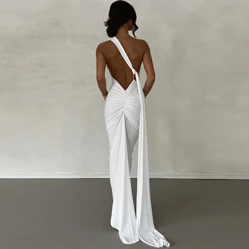 Women’s One-Shoulder Maxi Dress
