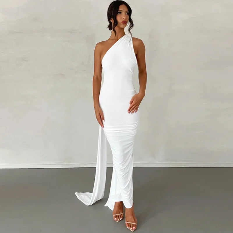 Women’s One-Shoulder Maxi Dress