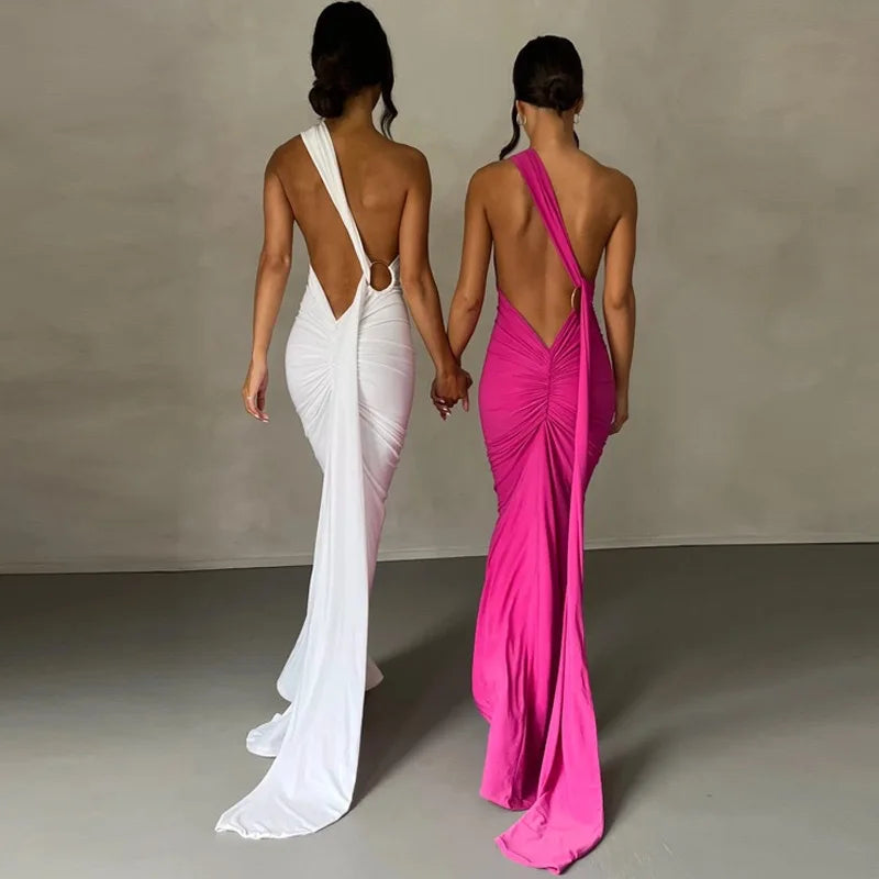 Women’s One-Shoulder Maxi Dress