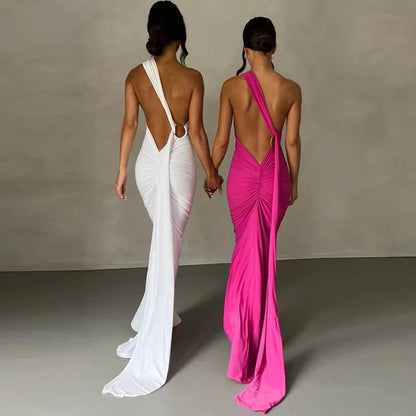 Women’s One-Shoulder Maxi Dress