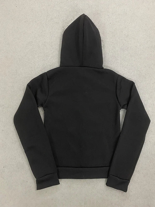 Y2K Gothic Fur Collar Hoodie