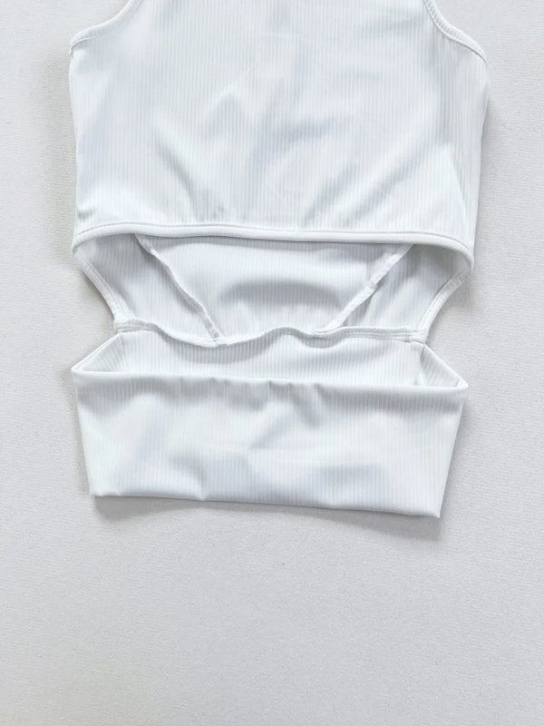 Women’s Ribbed Zip Crop Top