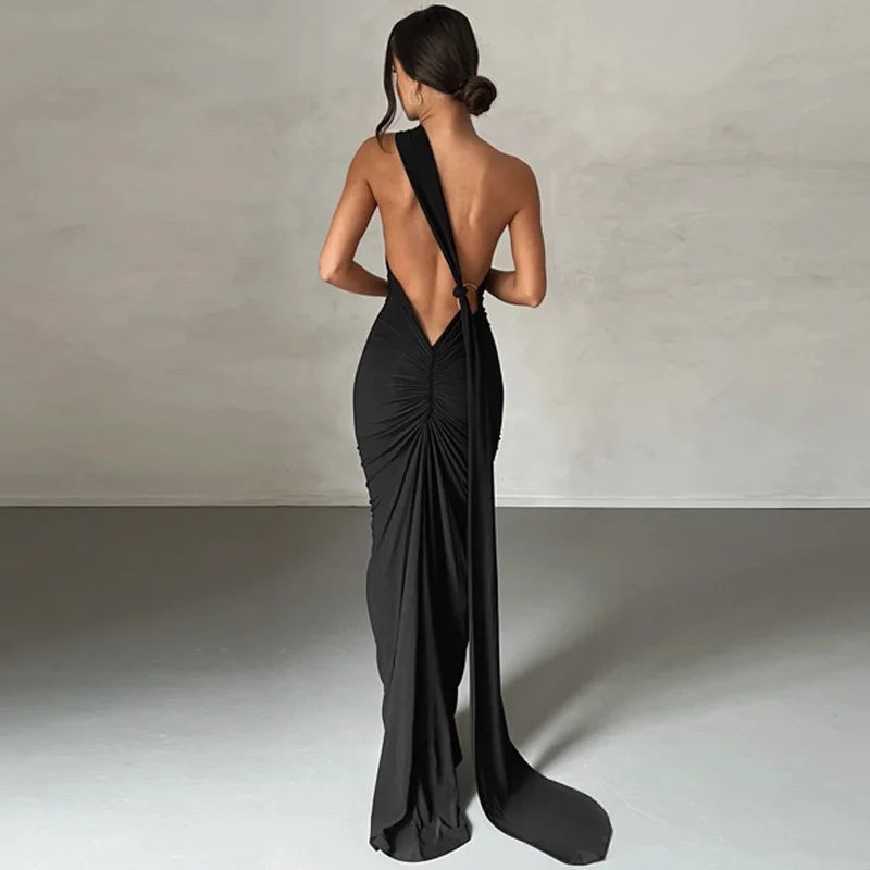 Women’s One-Shoulder Maxi Dress