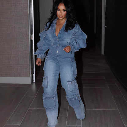 AlignEase™ Luxe Drape Straight-Leg Jumpsuit
