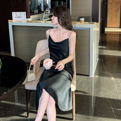 Satin Waist Slip Dress